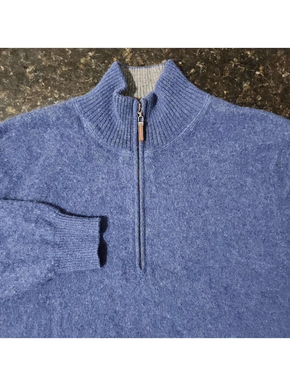 John W Nordstrom 100% Cashmere 1/4 Zip Pullover Sweater Knit Preppy Golf Money